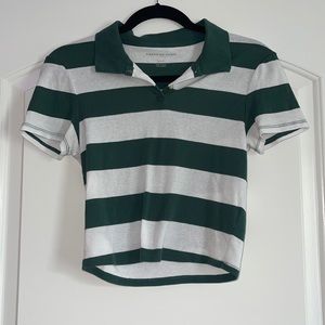 American Eagle Cropped Collared Shirt